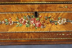 Antique 19th Century Adams Style Paint Decorated Display Cabinet China Cabinet