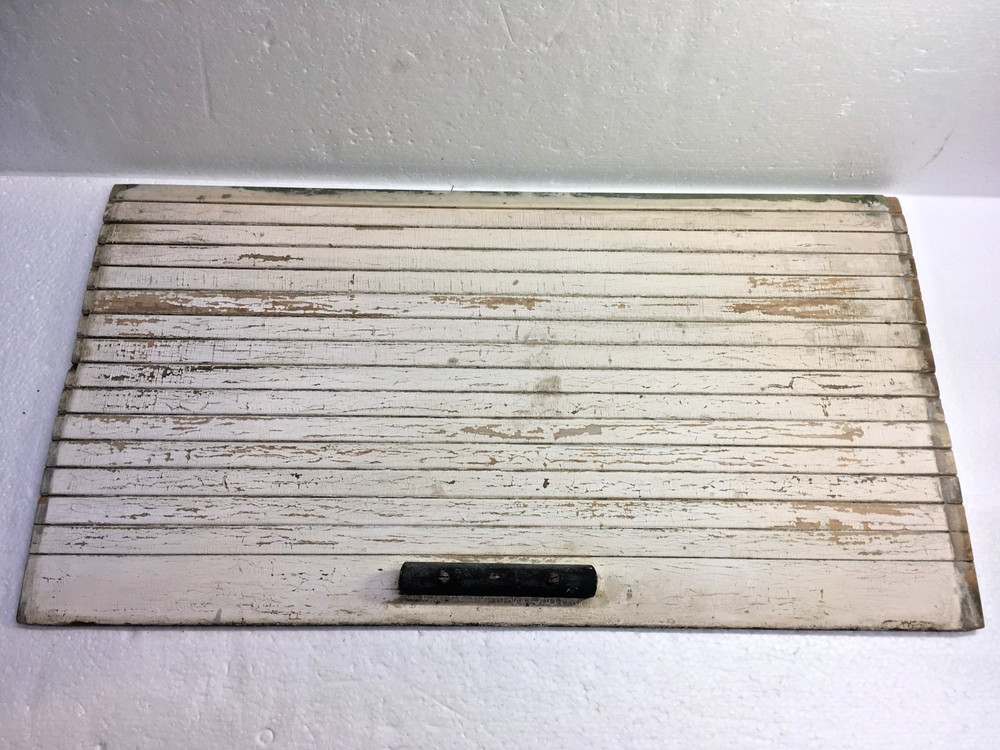 Antique Original Sellers Hoosier Wood Cabinet Tambour Door 24 3/4″ x 13 5/8″