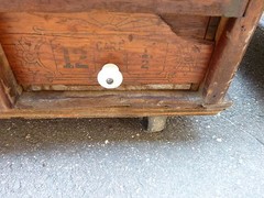 c1903 AMERICAN bolt & SCREW co. DAYTON, OH octagonal hardware store cabinet 98dr