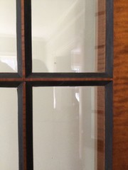 Tiger maple antique reproduction corner cupboard, custom made