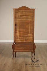 Italian Rococo Style Walnut Bombe Vitrine