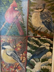 folk art painted cabinet, Americana, Primitive, Birds, Art, Painting, Folk Art
