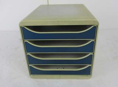 Vintage Hard Plastic Space Age Chest of Drawers Storage Unit Filing Cabinet Aust