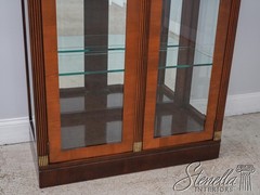 60050: Beveled Glass Door Yew Wood Door & Mahogany Display Cabinet
