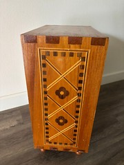 Antique Wood Guatemalan Jewelry Cabinet/Cupboard w/Inlay PLEASE READ