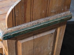Antique Hoosier Cabinet, Kitchen Drawers, Rustic Pine, Knotted Wood, Iron Hinges