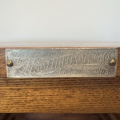 Rare Hamilton Mfg Co Letter Board Typesetter Cabinet Two Rivers WI c. 1893-1917