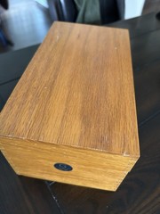 Vintage to Antique Globe Wernicke Lift Top Wooden Light Oak File Box No. 7310-C
