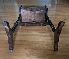 Antique HT Cushman Smokers Humidor Wooden Stand With Storage Cabinet 1900’s