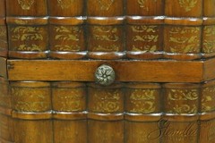 L33328EC: THEODORE ALEXANDER Octogonal Leather Bookspline Bar Cabinet