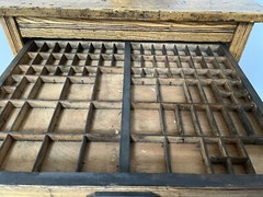 HAMILTON MFG CO PRINTERS CABINET TYPE CASE FLAT FILE APOTHECARY 12 DRAWER