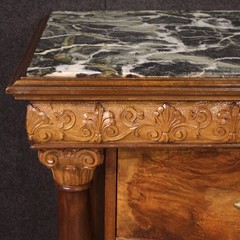Italian chest of drawers commode dresser marble top antique style 20th century