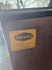 McCourt Label Co. Apothecary Cabinet 5 Drawer Early 1900s Norwich Pharmaca