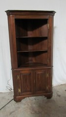 Henkel Harris Mahogany Corner Cabinet Hutch Cupboard