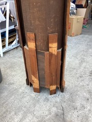 Antique Corner Cabinet Wood Painted 80” T 24” L 10”D Unique From England