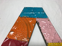 Decorative Salvaged Tin Ceiling 16″ Patchwork Mix Color Metal Letter A 1594-23B