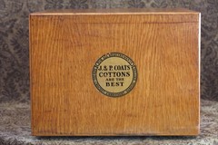 ANTIQUE J&P COATS Five Drawer Country Store Display Spool Cabinet, SOLID! NICE!!