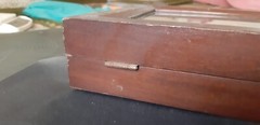 key cabinet wooden box storage vintage glass key collage door