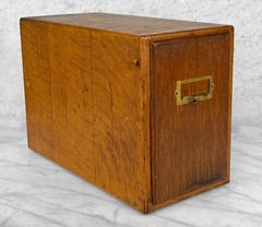 Antique Quartersawn Oak Library File Card Catalog Cabinet by Shaw-Walker