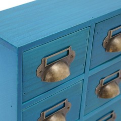 16 Drawers Vintage Tabletop Library Card Catalog Cabinet Apothecary Storage Box