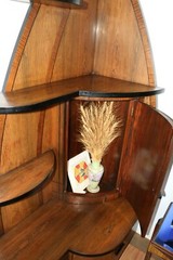 Original Vintage Art Deco Corner Hutch made in Brooklyn, NY from the 1930s