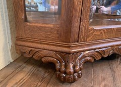Fabulous Antique Victorian Oak Corner China Cabinet