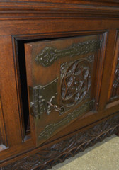 Antique 19th Century Neo-Gothic Oak Buffet Sideboard Cabinet Victorian Carved