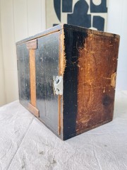 Antique vintage 1930s Wooden Wall Cupboard Factory Industrial Shelf Bathroom