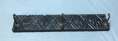 Vintage Decorative Black 22″ Tin Ceiling Metal 3 Hook Rack Old 149-25B