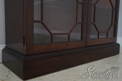 71046: HENREDON Chippendale Style 2 Door Mahogany Curio Cabinet
