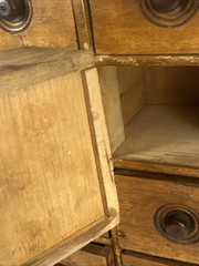 Antique Vintage Wooden Wall 8 Drawer Spice Cabinet Cupboard Apothecary Chest