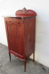 Late 1800s Victorian Carved Storage Music Record Cabinet 5962