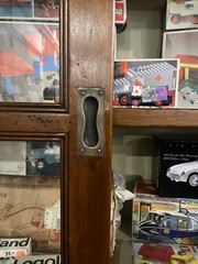 Large upright display cabinet country Store style 100” h x 79” w x 20 & 16” deep