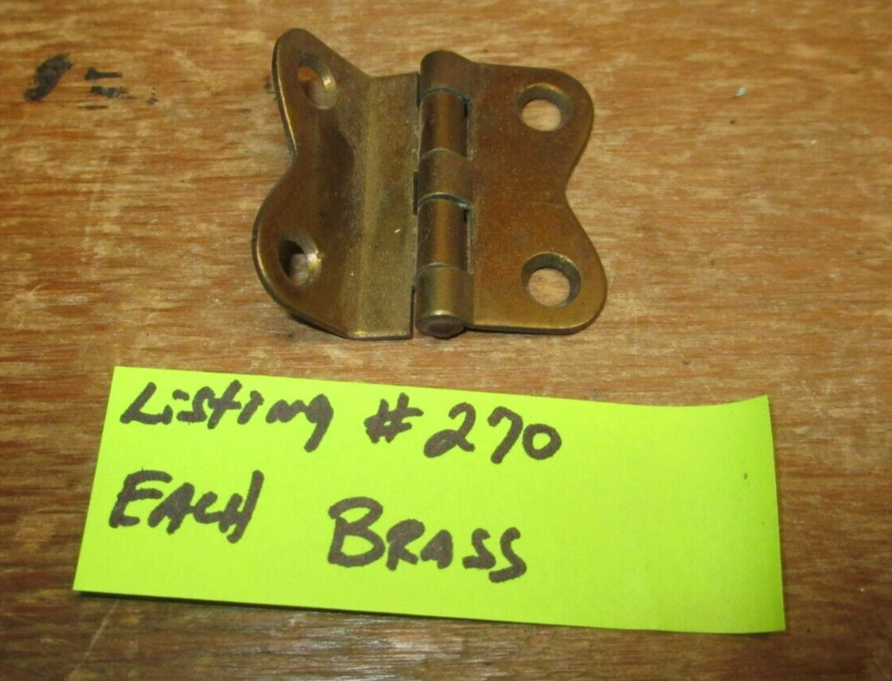 VINTAGE BRASS HOOSIER CABINET HINGE FOR SMALL DOORS UPPER TOP EACH LISTING # 270