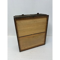 Vintage Green Wood 3 Drawer File Cabinet Rustic Industrial Storage Card Catalog