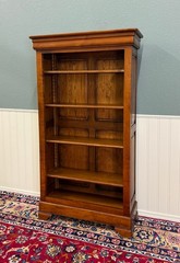 Vintage French Louis Philippe Bookcase Display Cabinet Cherry Mid 20th c
