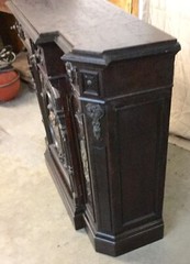 SIGNED A.R. RENAISSANCE BURLED WALNUT CREDENZA