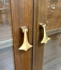 Mid-Century Modern Broyhill Brasilia 2-Piece Walnut China Cabinet