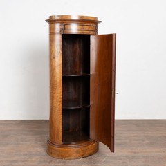 19th Century Danish Mahogany Veneer Column Cabinet with Single Door