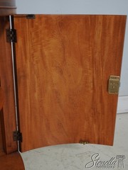 F70335: WELLINGTON HALL Satinwood Adams Painted Demi Lune Cabinet