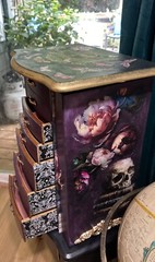 Collectors Cabinet, Dark Acedamia, Goth. One Of A Kind. Signed By Artist