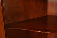 Henkel Harris Cherry Nine Pane Chippendale Style Corner Cabinet