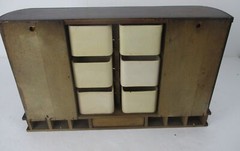 Art Deco Nouveau Kitchen Spice Rack Cabinet pop art Herbs Spices Jars Colored