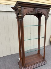 67659 Elegant Neoclassical Display Curio Cabinet with Glass Shelves