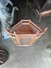 TURN OF THE CENTURY STICK AND BALL HANGING CORNER CABINET