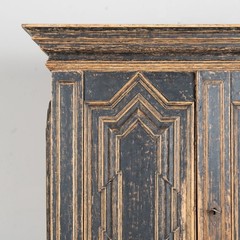 18th Century Black Baroque Swedish Cabinet