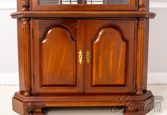 71224: HITCHCOCK Mahogany Georgian Style Lighted Corner Cabinet