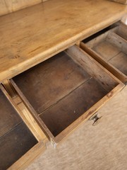 19th Century Antique English Pine Plate Rack Dresser Farmhouse Hutch Cabinet