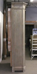 Neoclassical Painted Light Green Entertainment Cabinet