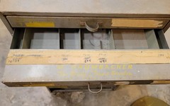 Vintage Industrial / Commercial Fixture Paintbrush Point of Sale Cabinet Art